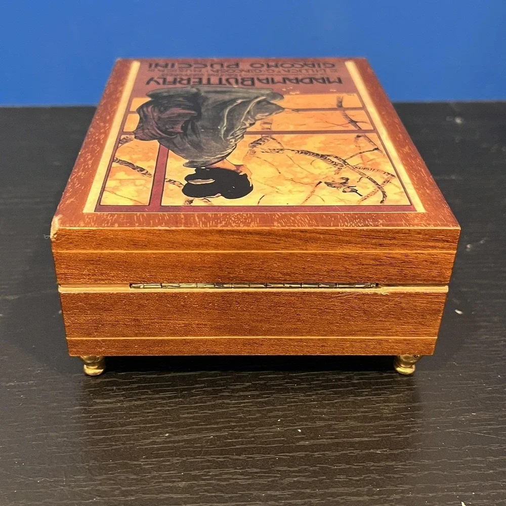 Reuge Music Box Swiss Movement Madam Butterfly Puccini Made In Italy Tested